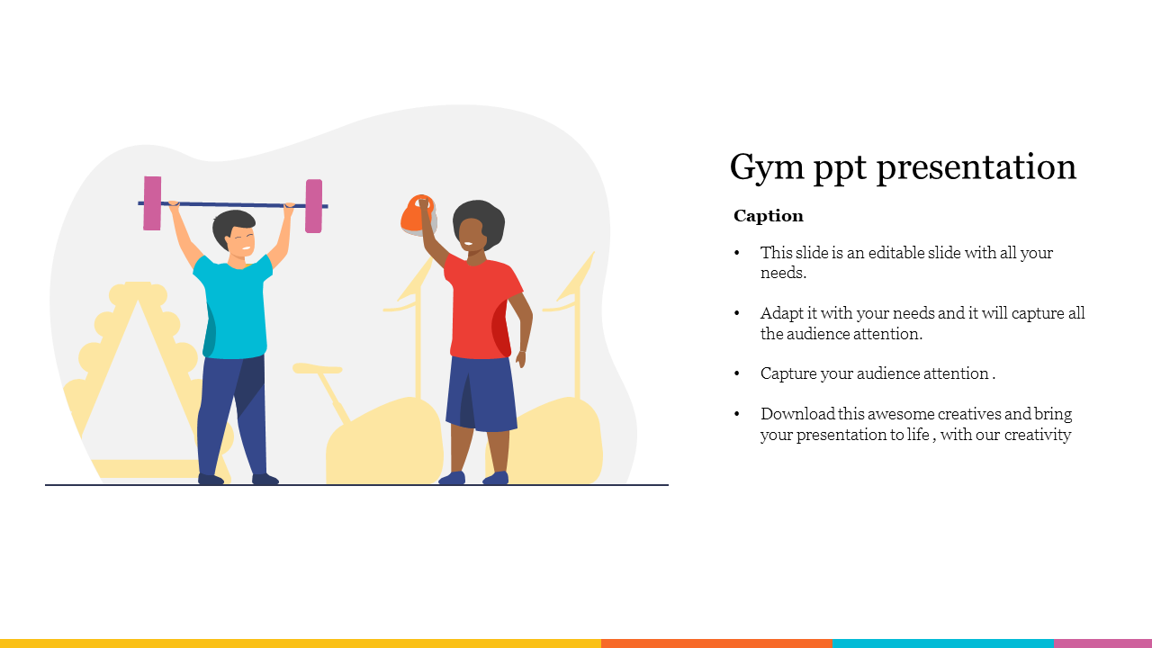 Free - Visual Gym PPT Presentation Template and Google Slides